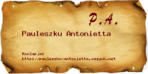 Pauleszku Antonietta névjegykártya